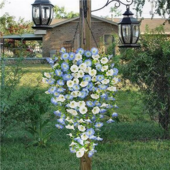 3 Pcs Artificial Hanging Flowers for Outdoors Morning Glory Artificial Flowers - Picture 4 of 16